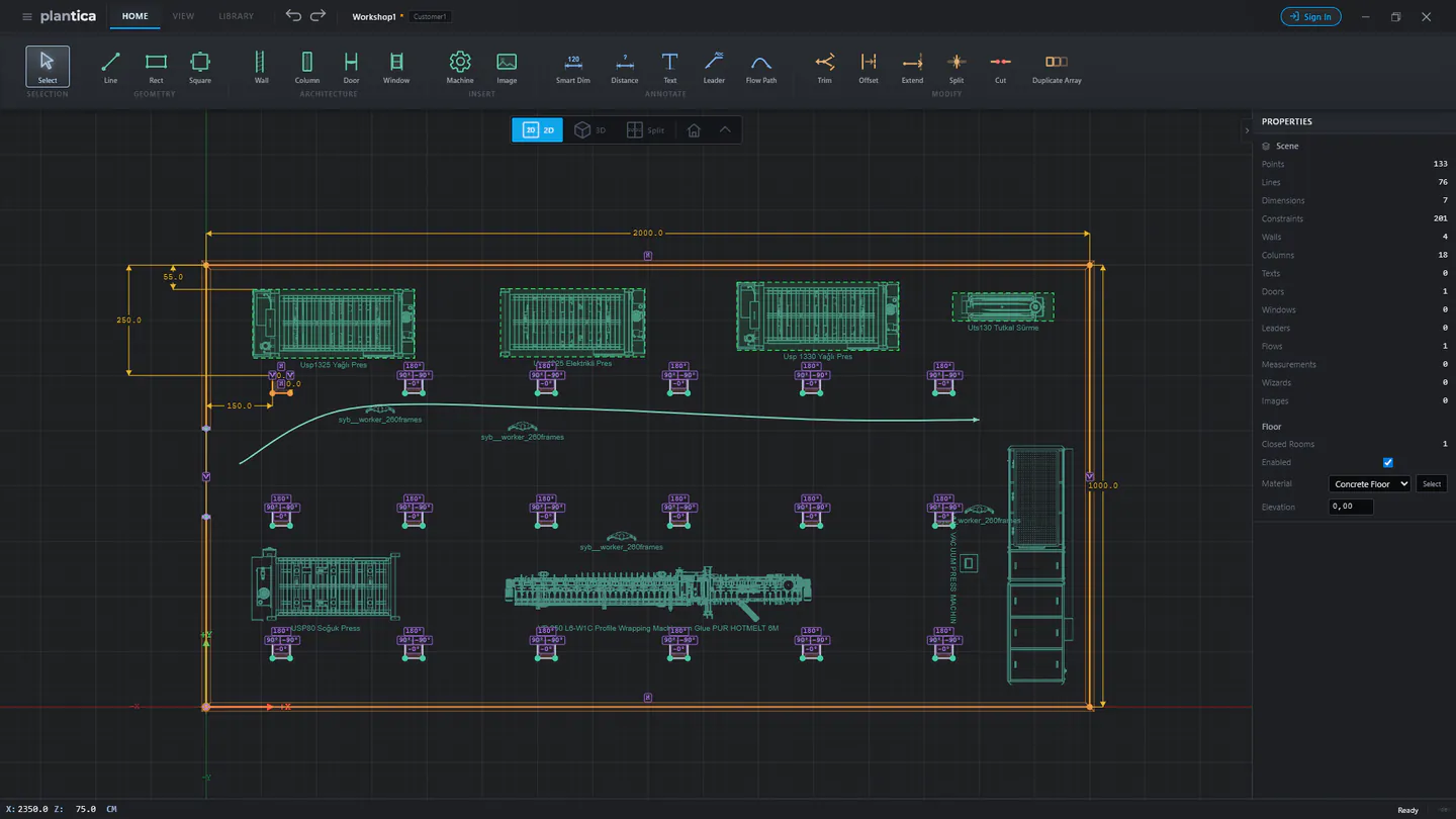 2D plan